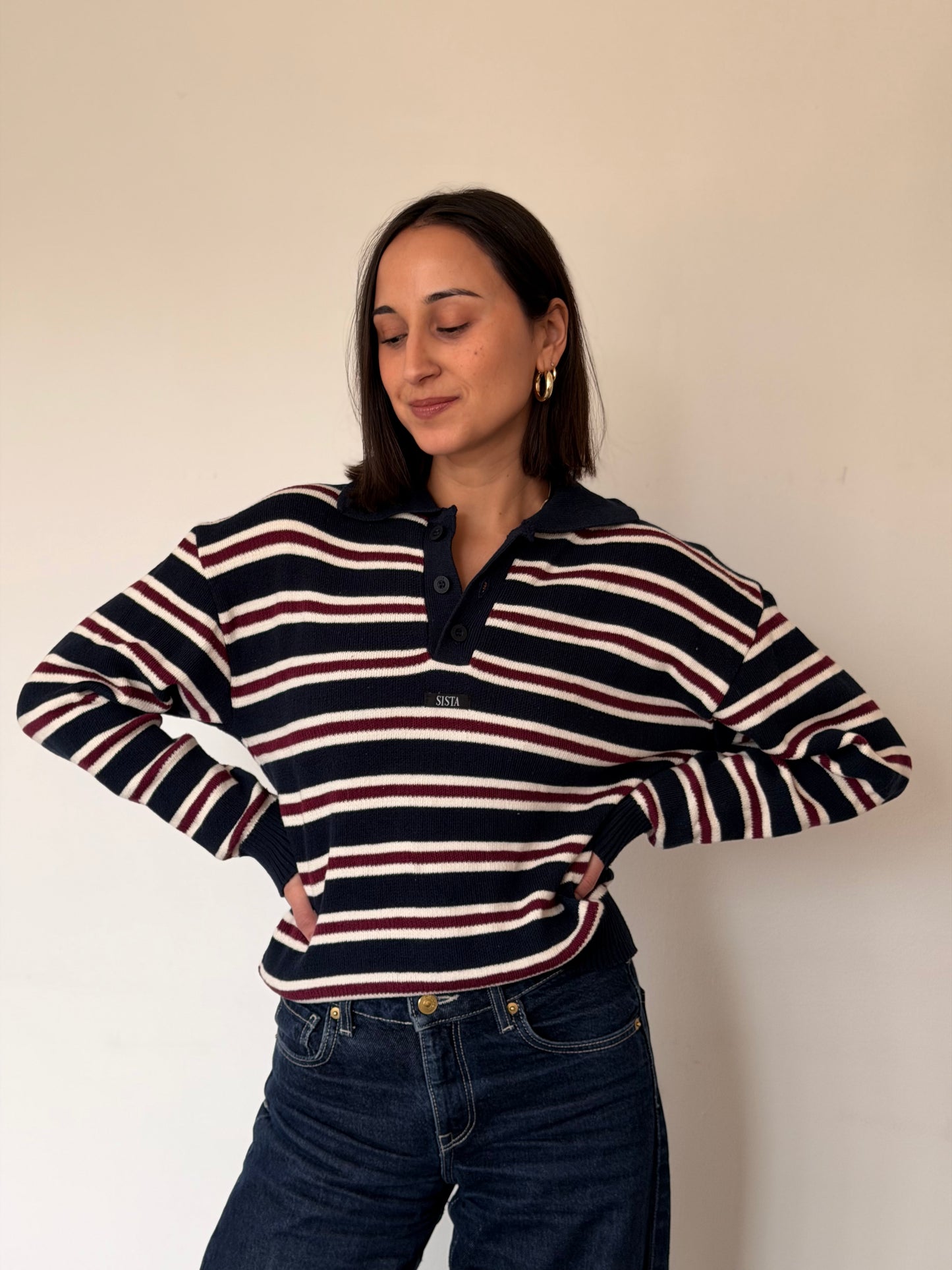 Sweater Sista Stripes Navy