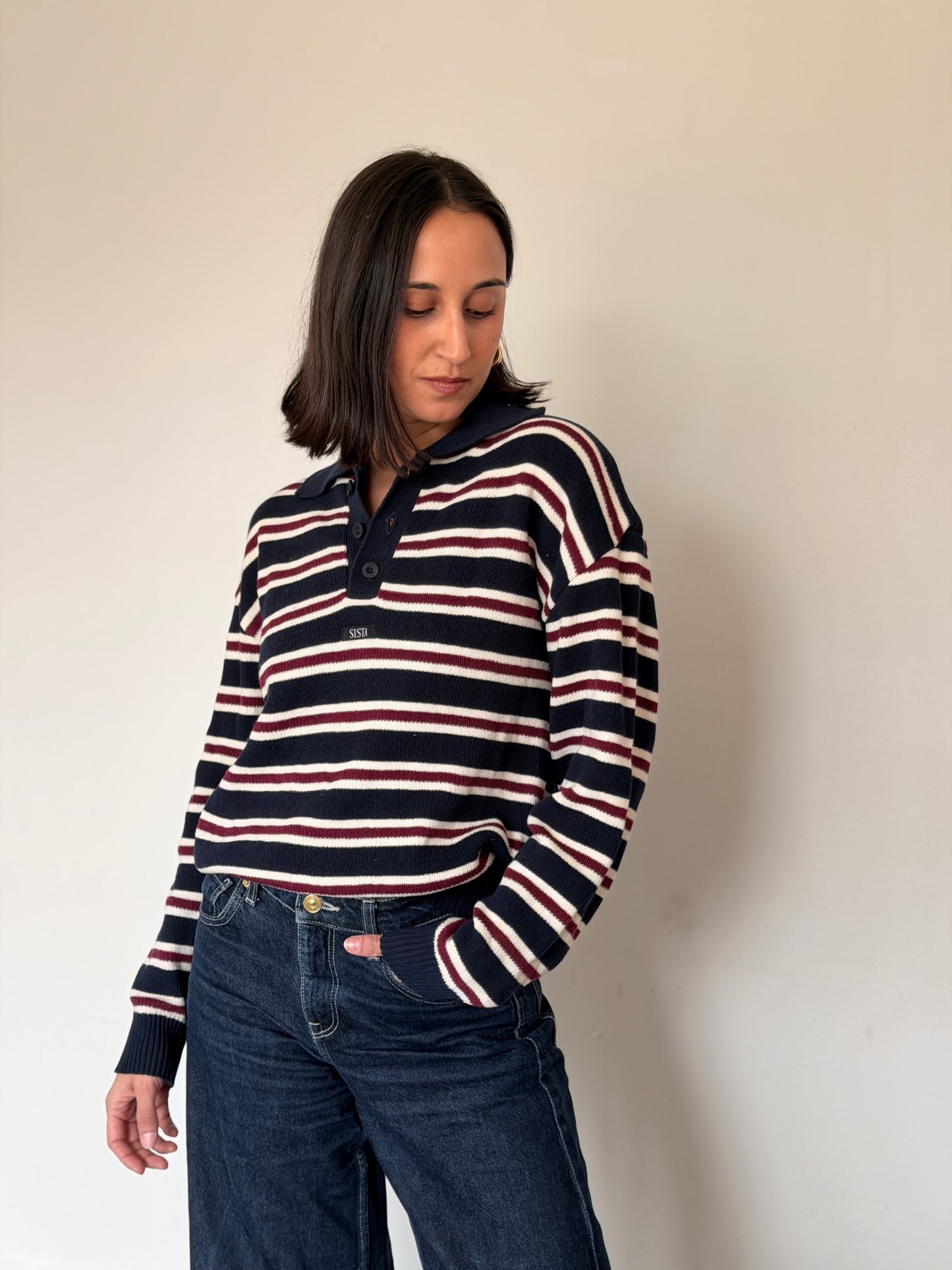 Sweater Sista Stripes Navy
