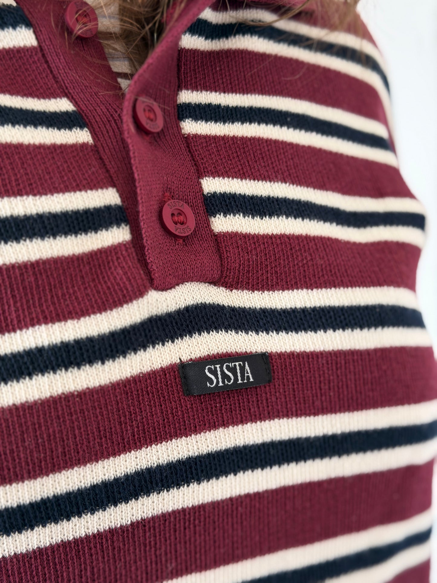 Sweater Sista Stripes Burgundy